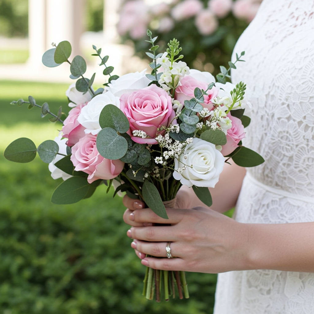 Buchet nasa Crem Roz