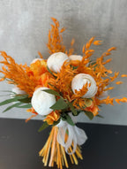 Buchet de mireasa alb – portocaliu Love in Porto