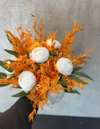 Buchet de mireasa alb – portocaliu Love in Porto