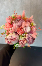 Buchet de mireasa roz pudrat Pink Love