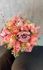 Buchet de mireasa roz pudrat Pink Love