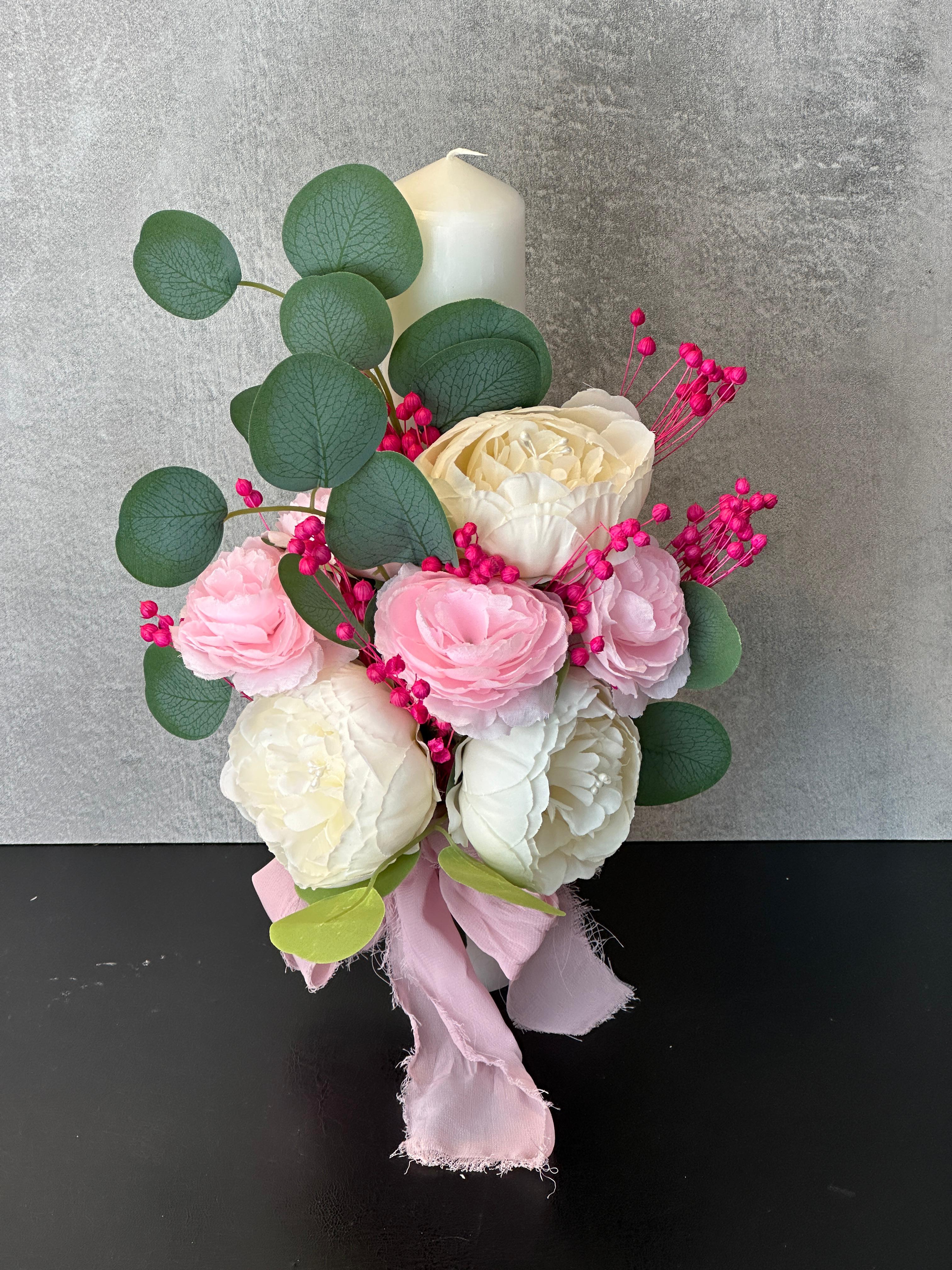 Lumanare 35 cm Pinkie White