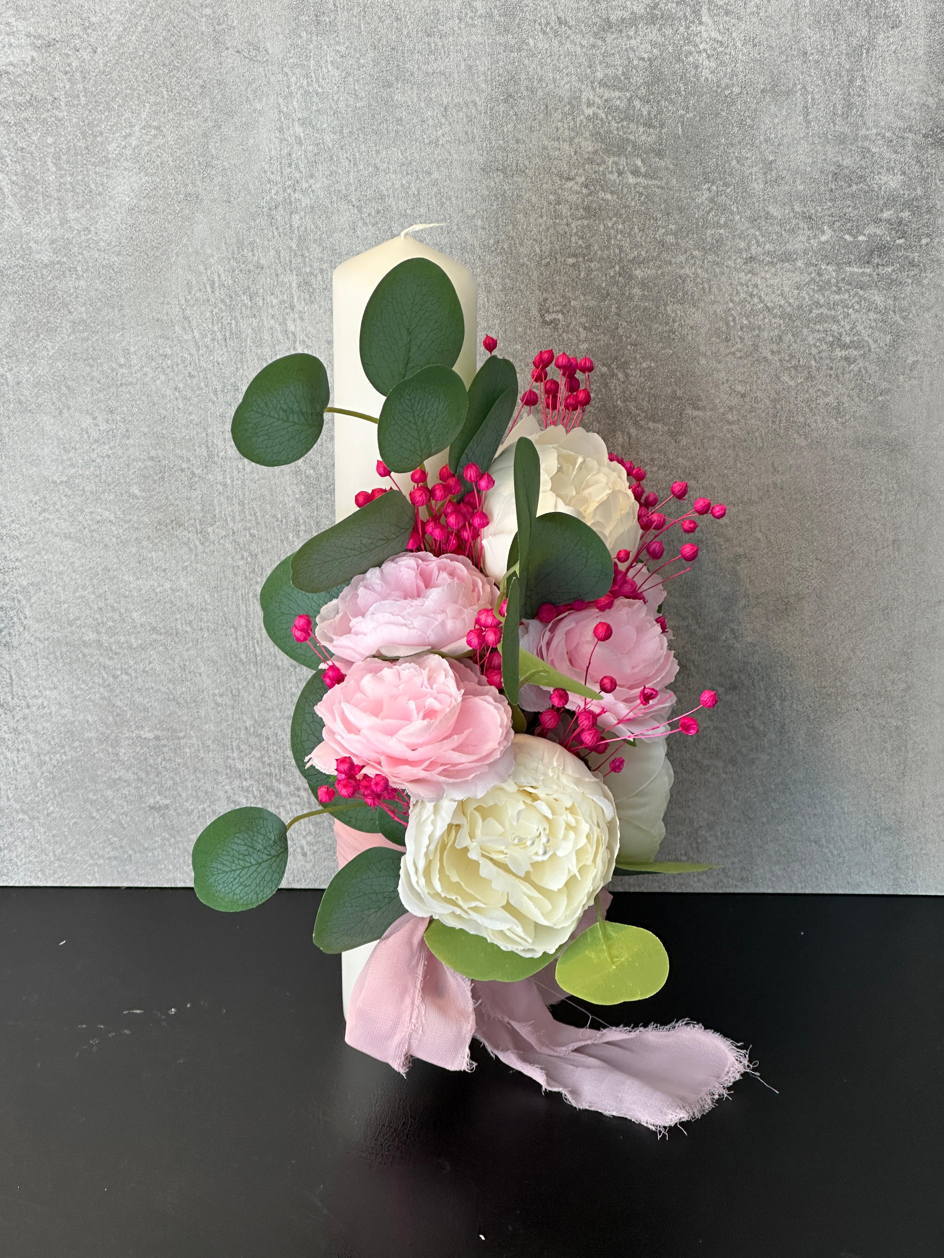 Lumanare 35 cm Pinkie White