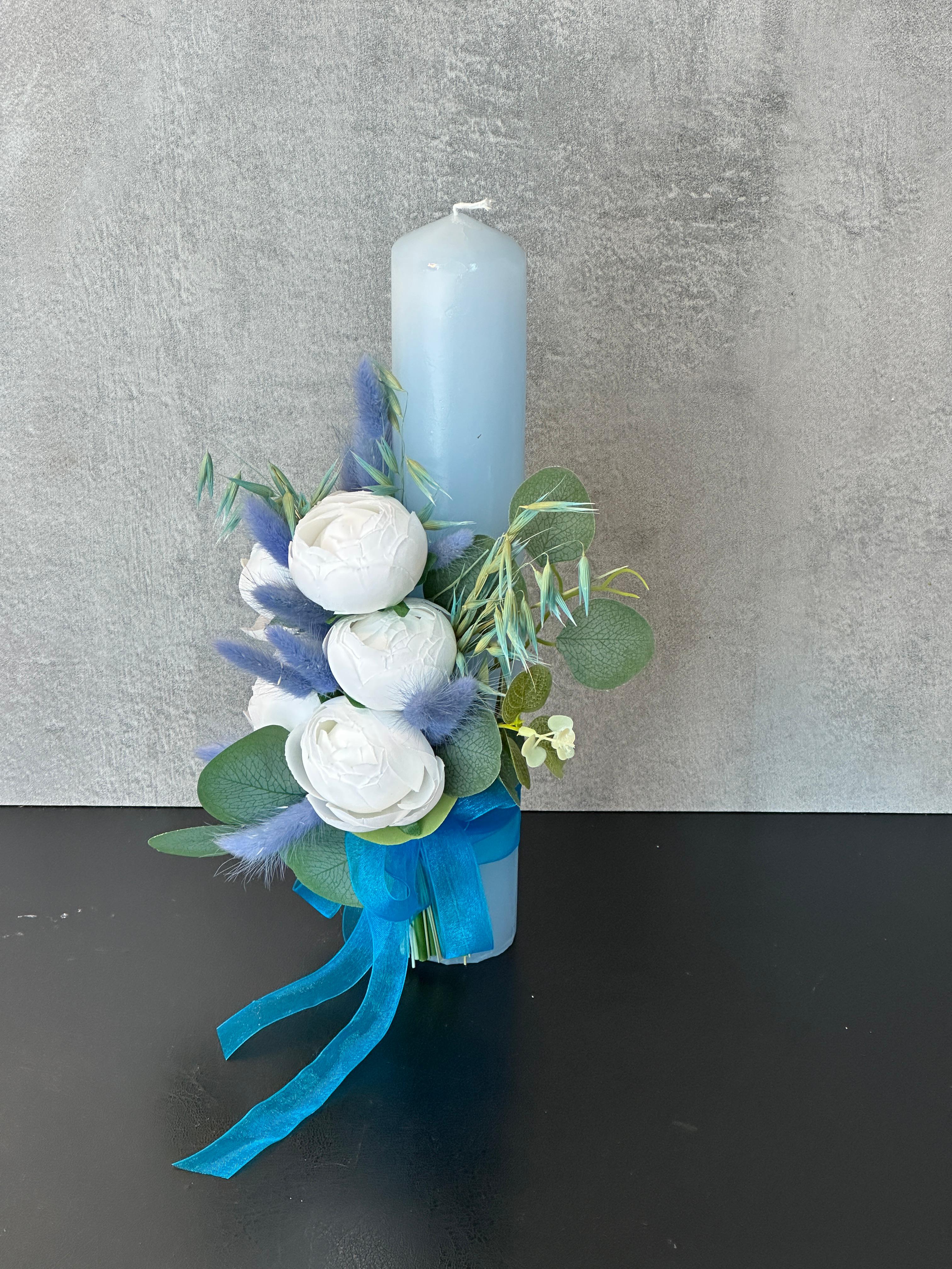 Lumanare 35 cm Bleu Sea