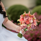 Buchet de mireasa roz pudrat Pink Love