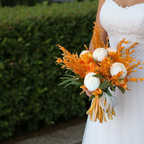 Buchet de mireasa alb – portocaliu Love in Porto