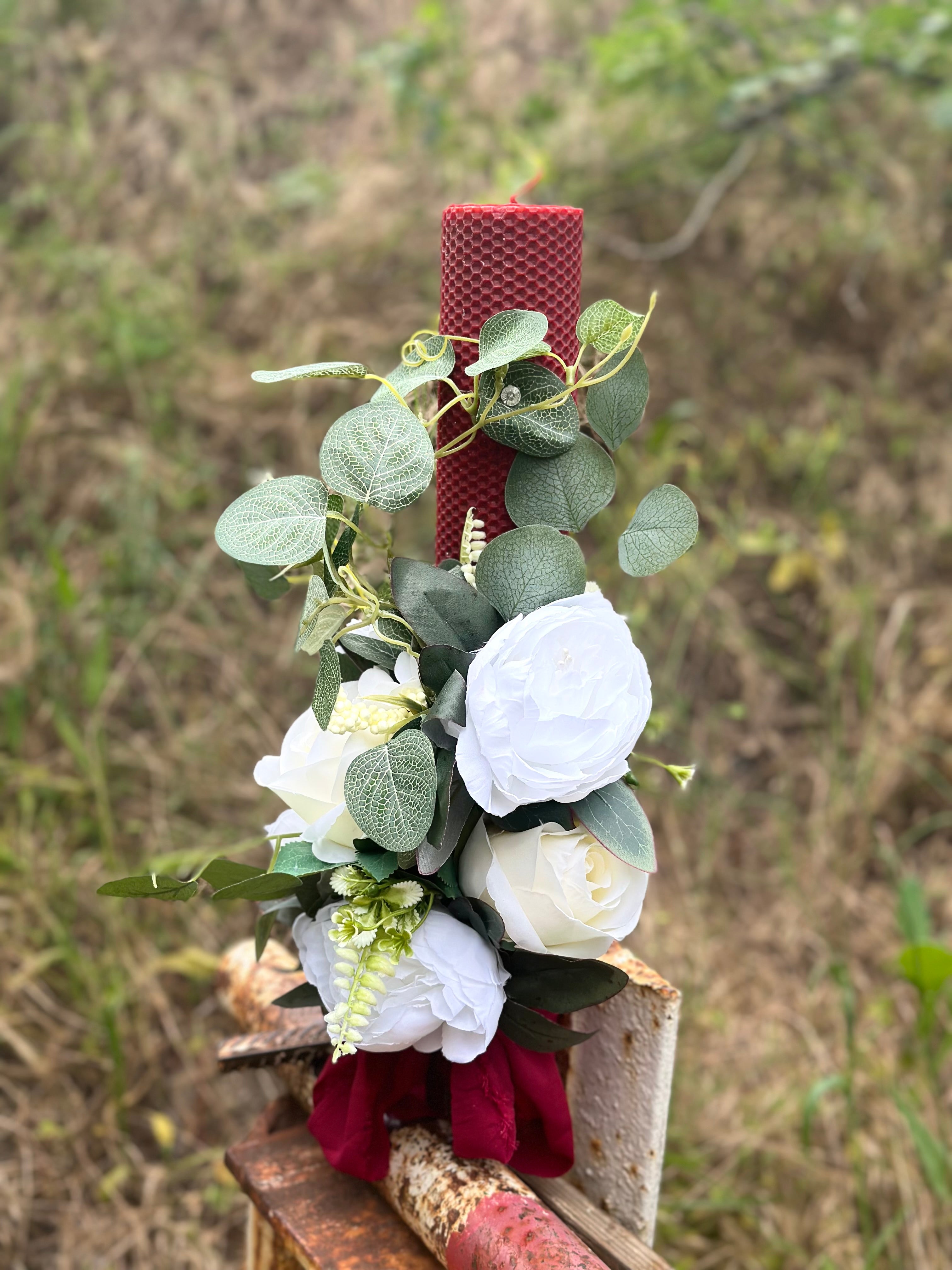 Lumanare Rosie ceara naturala