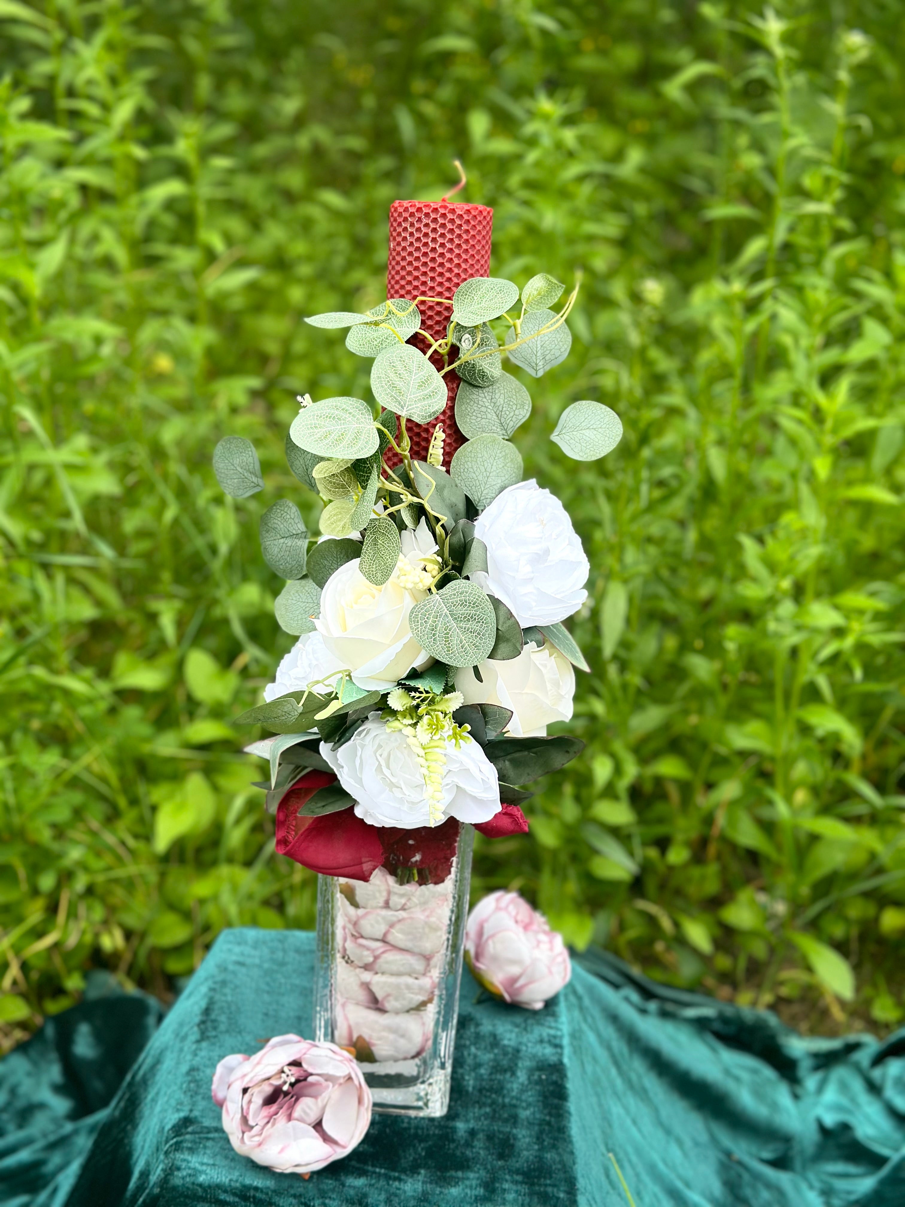 Lumanare Rosie ceara naturala