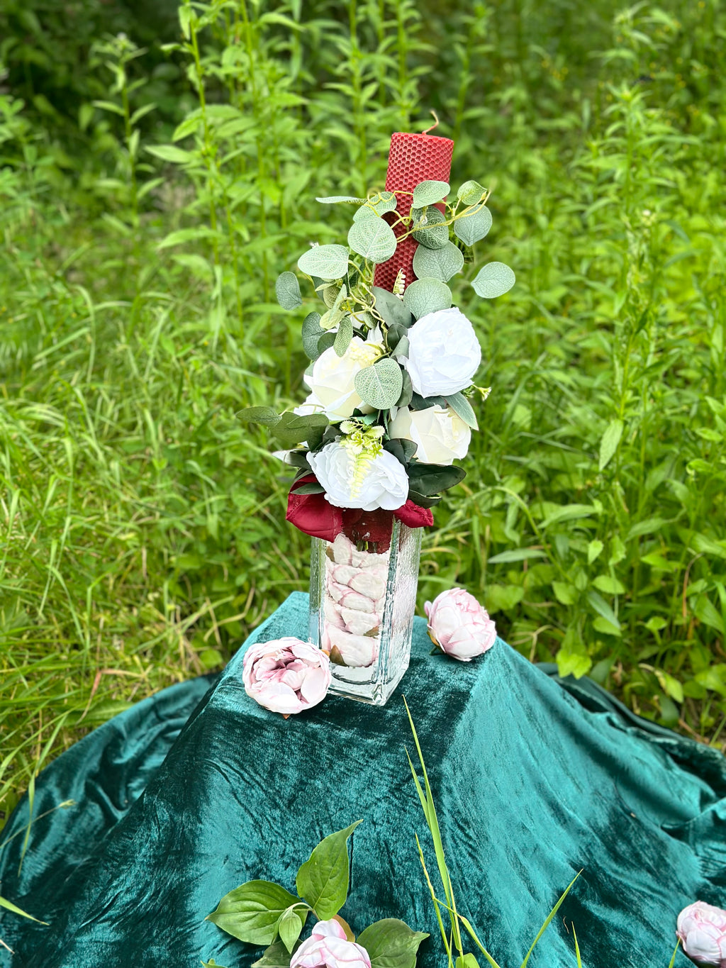 Lumanare Rosie ceara naturala