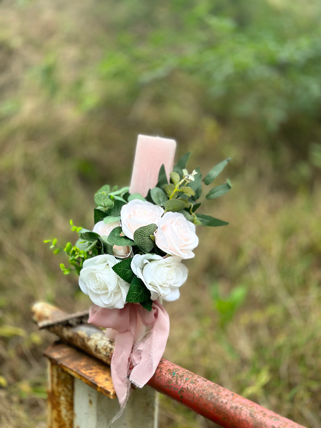 Lumanare patrata Dusty Pink